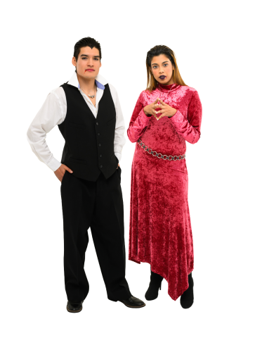 Vampire spooky men and woman scary halloween costume