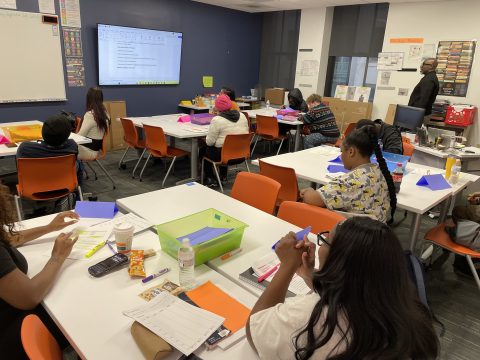 Full classroom of adult learners